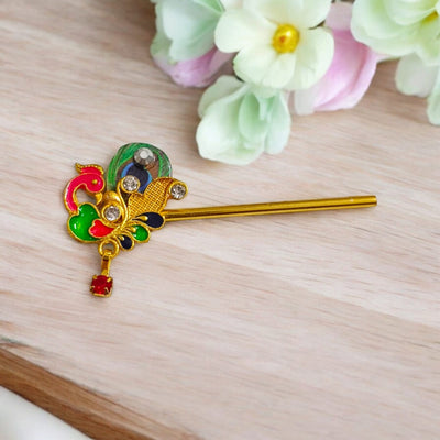 Laddu Gopal Bansuri – Festival Special Extra Large with Peacock & Zircon – Timeshopee