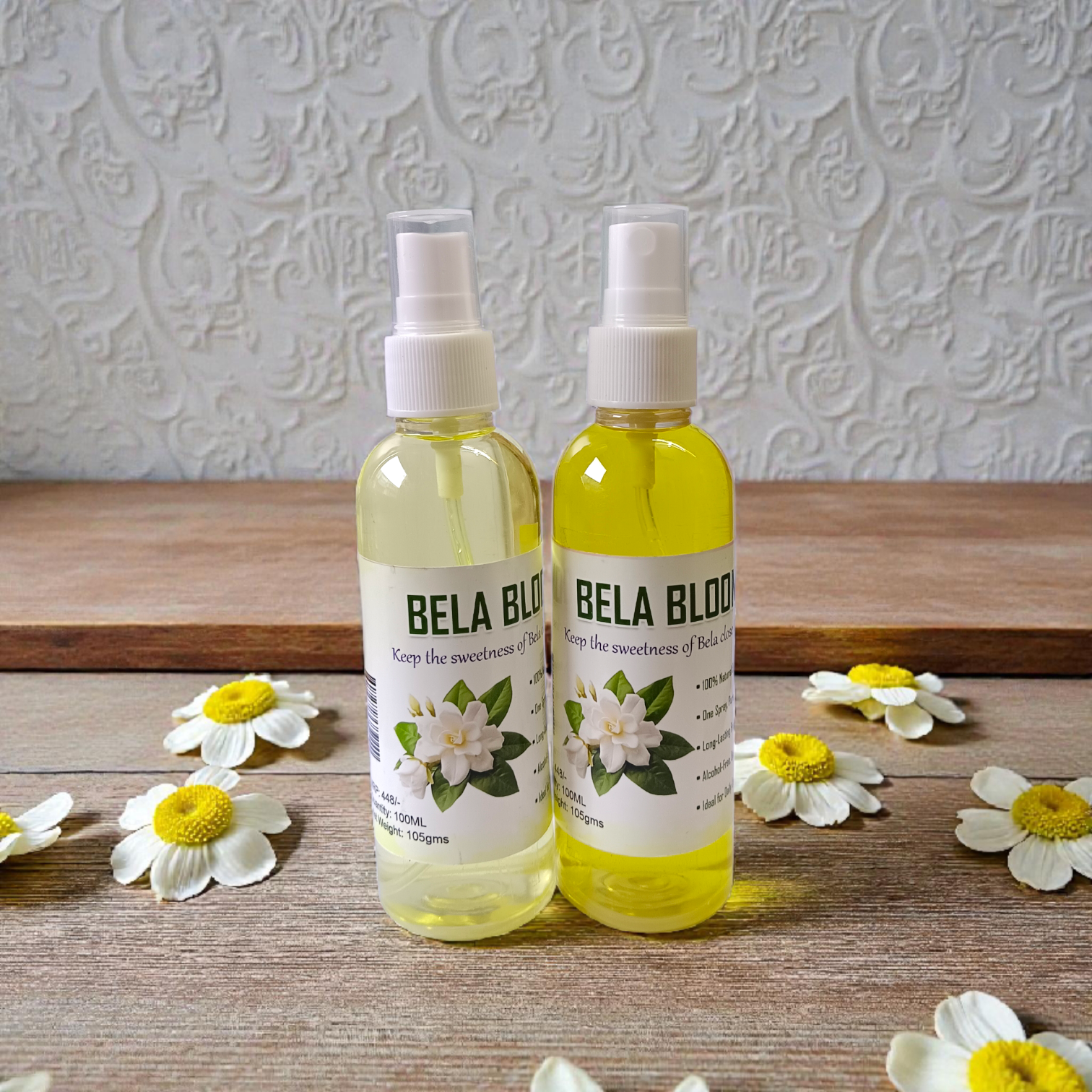 Bela Bloom Spray Attar 100ML set of 2 alcohol-free long-lasting floral fragrance bottles