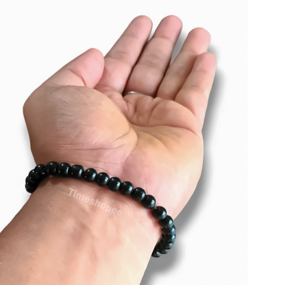 Combo of Black Hakik Mala & Bracelet | Lab Certified