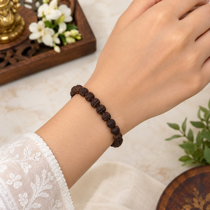 Black Rudraksha Mala and Bracelet Combo Lab Certified for Meditation Yoga
