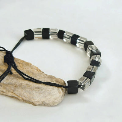 Black & White Crystal Bracelet for Attraction | Evil Eye Protection – Timeshopee