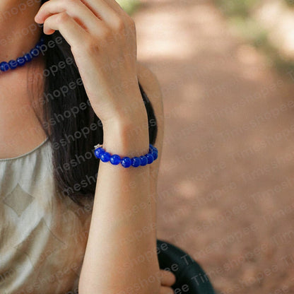 Blue Onyx Bracelet for Healing & Energy | Lab Certified Spiritual Bracelet – Timeshopee