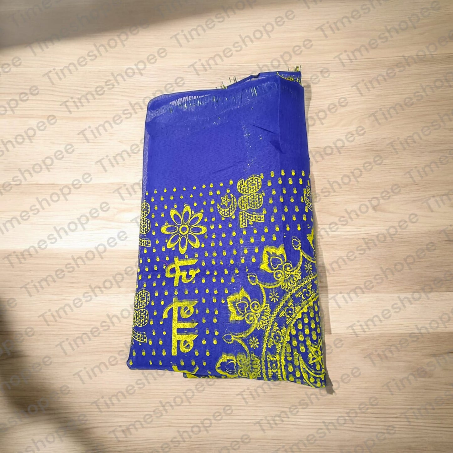 Blue chadar with 786 and "Jai Peer Baba Ki" print, measuring 6x3 feet, ideal for Dargah offerings and sacred ceremonies.