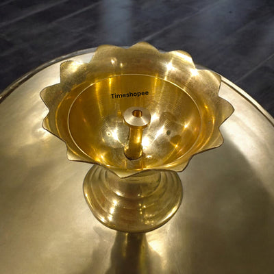 Brass Akhand Jyot Brass Oil Lamp for Pooja, Mandir & Daily Worship