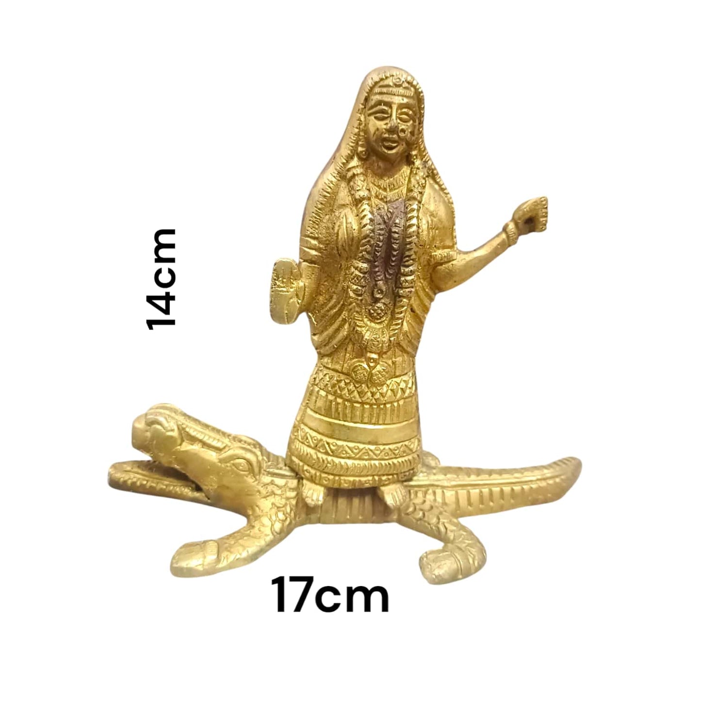 Brass Ganga Mata Murti – Divine Statue for Home & Temple Decor