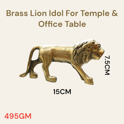 Brass Lion Statue | For Office Vastu | Timeshopee