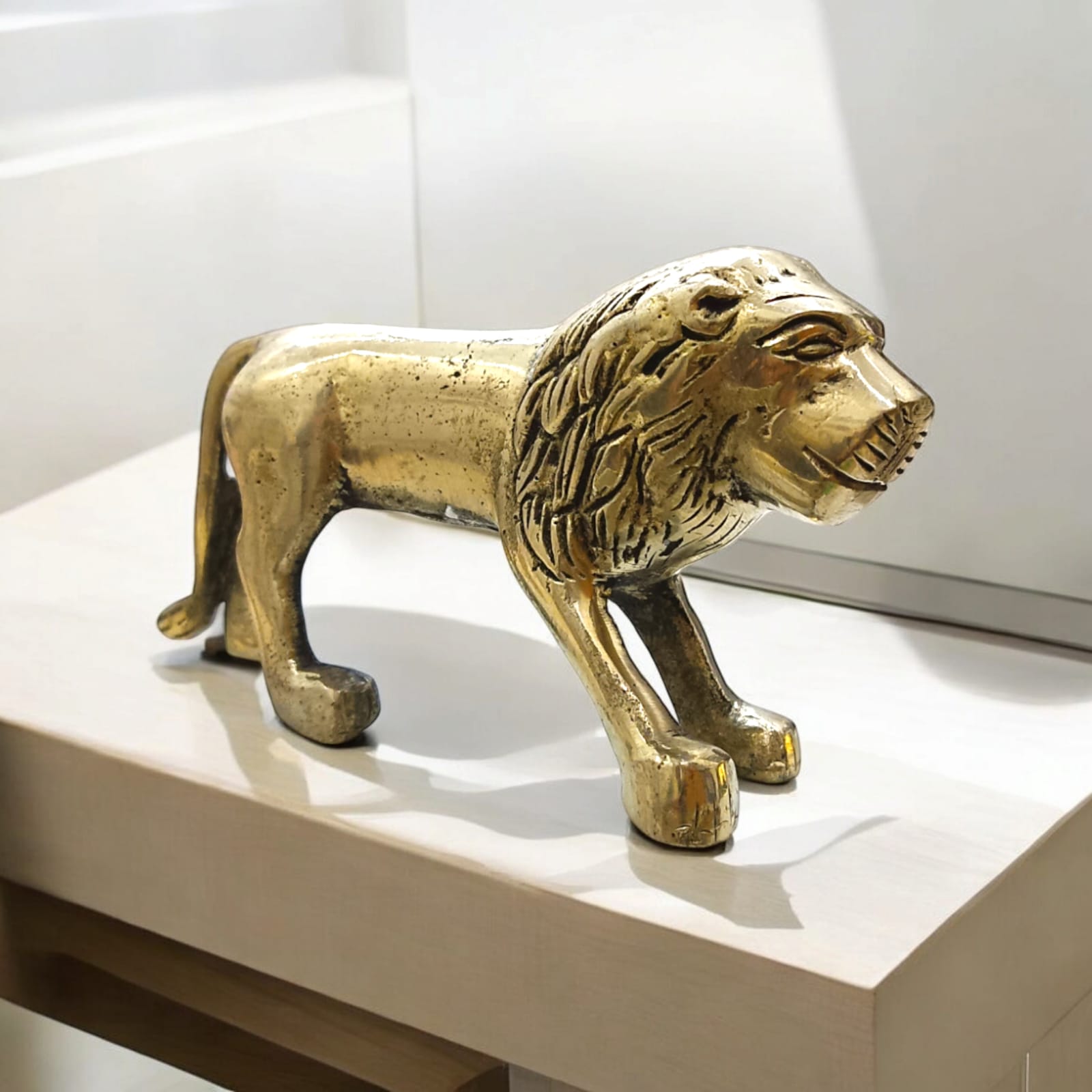 Brass Lion Statue | For Office Vastu | Timeshopee