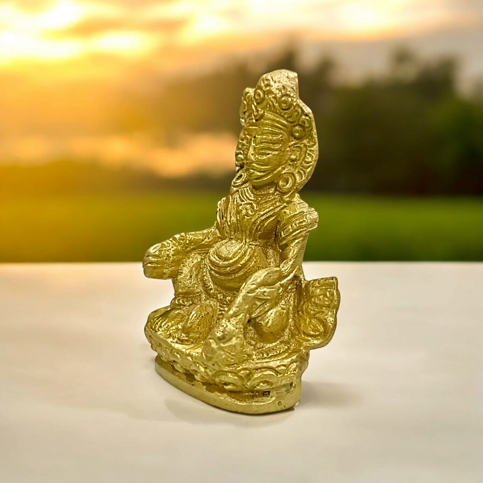 Brass Lord Kubera Statue - Available in 4-inch and 3-inch sizes by Timeshopee-Online Religious Store