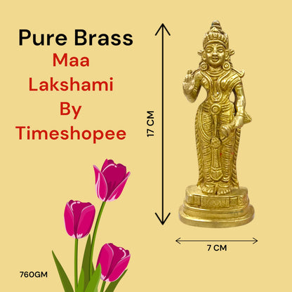 Brass Mata Lakshmi Idol | Lakshmi Mata in Brass | Timeshopee