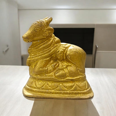 Brass Nandi Idol | Shiva Devotee Nandi Statue for Pooja & Home Decor – Timeshopee
