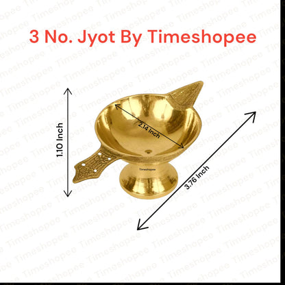 Brass Oil Lamp | Brass Jyot for Pooja & Temple Aarti – Timeshopee