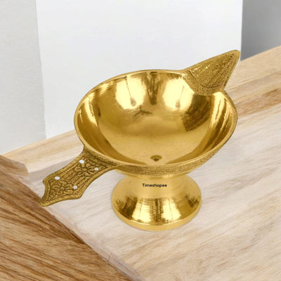 Brass Oil Lamp | Brass Jyot for Pooja & Temple Aarti – Timeshopee