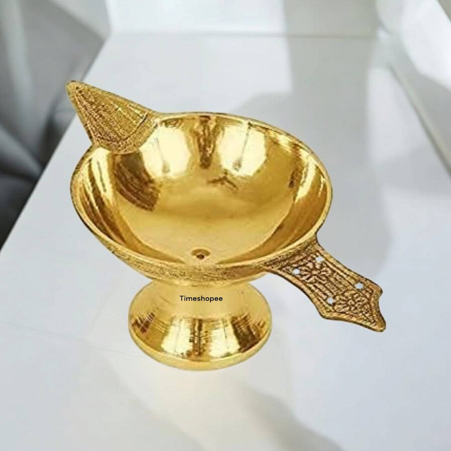 Brass Oil Lamp | Brass Jyot for Pooja & Temple Aarti – Timeshopee