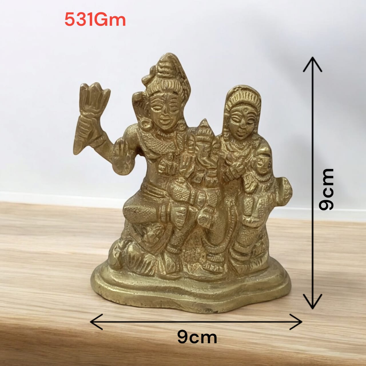 Brass Shiv Parivar | Shiv Parvati Ganesh Idol | Timeshopee