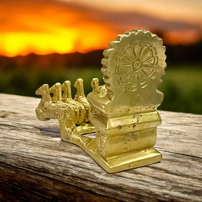 Brass Surya Dev with Rath | Surya Dev Brass Murti | Timeshopee