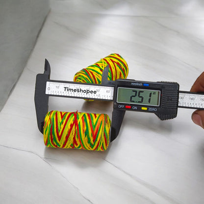 Colorful sacred pooja moli thread used for religious rituals and ceremonies.