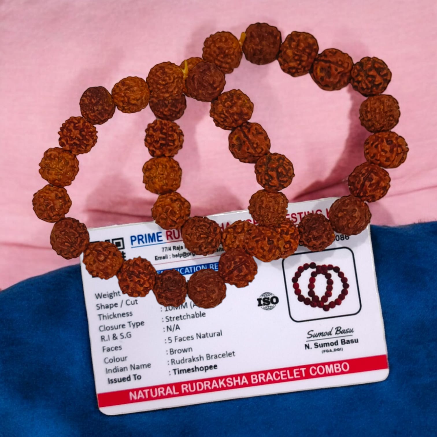 Combo of Rudraksha Bracelet | Rudraksha Bracelet Lab Certified | Timeshopee