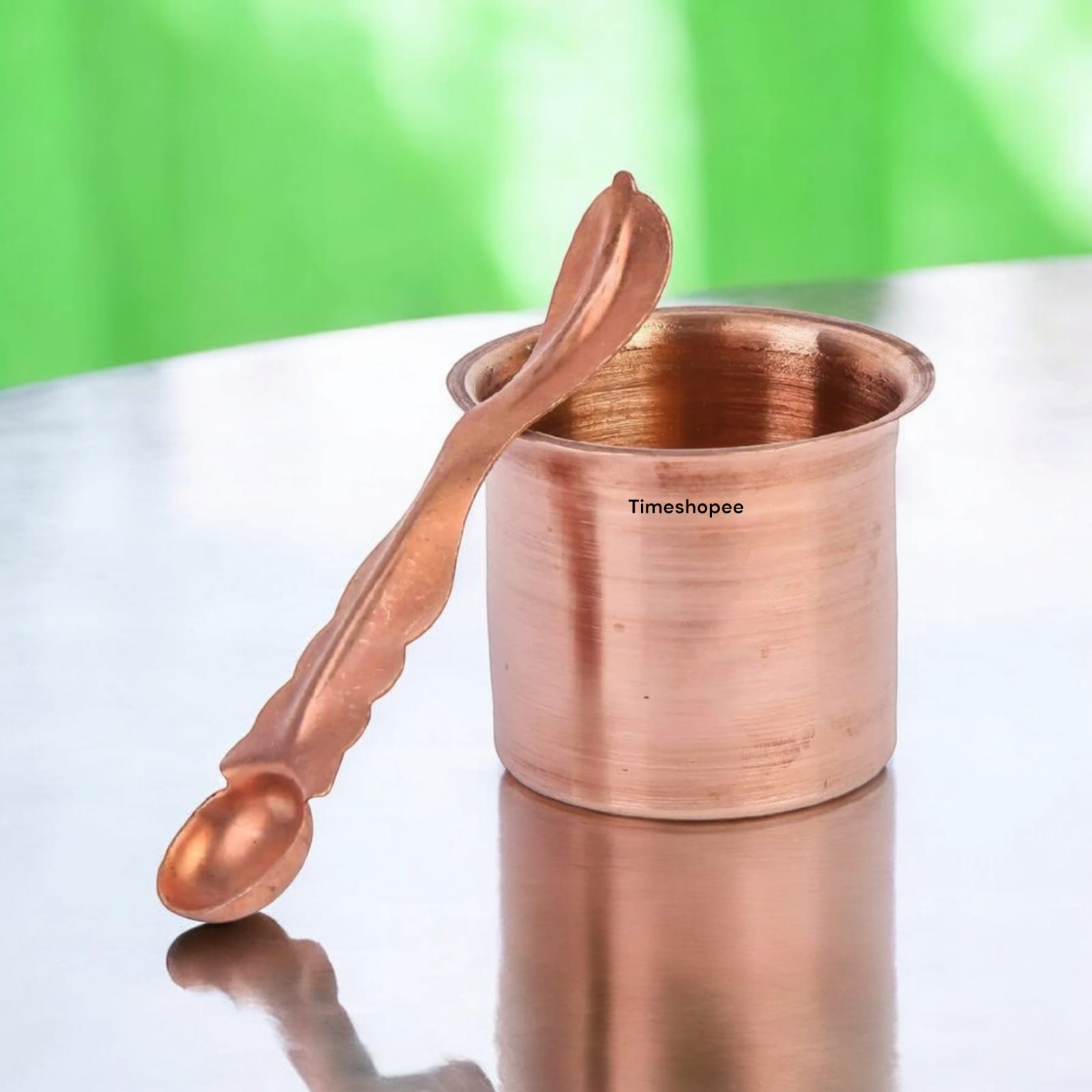 Copper Argha, Panchpatra, and Aachmani Combo for Yagya by Timeshopee