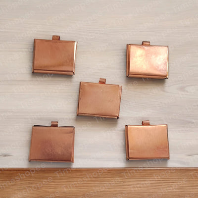 Copper & Silver Square Taweez with Free Bhojpatra Sheet  | Timeshopee