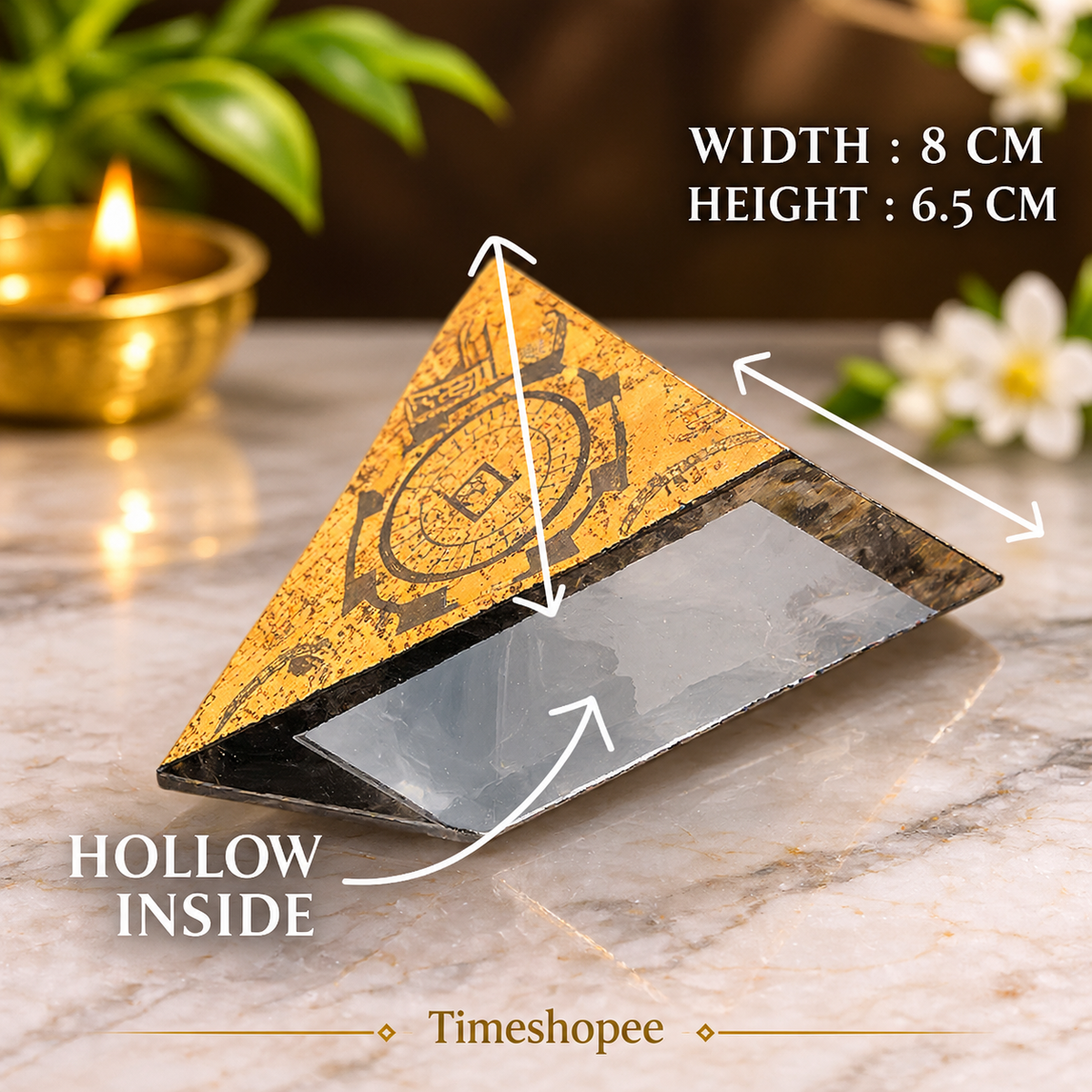 Copper Vastu Pyramid Yantra | For Pillars Top | Timeshopee