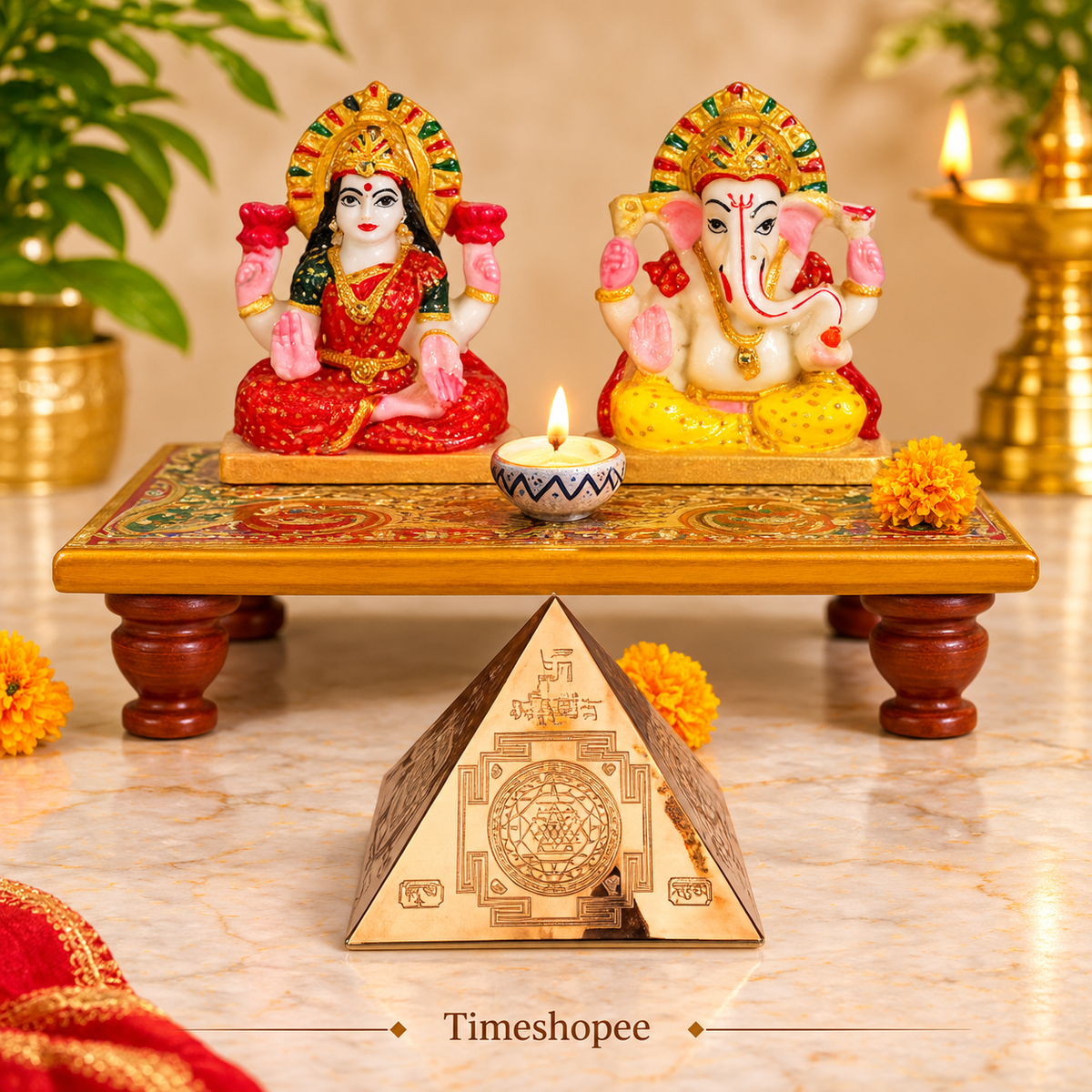 Copper Vastu Pyramid Yantra | For Pillars Top | Timeshopee