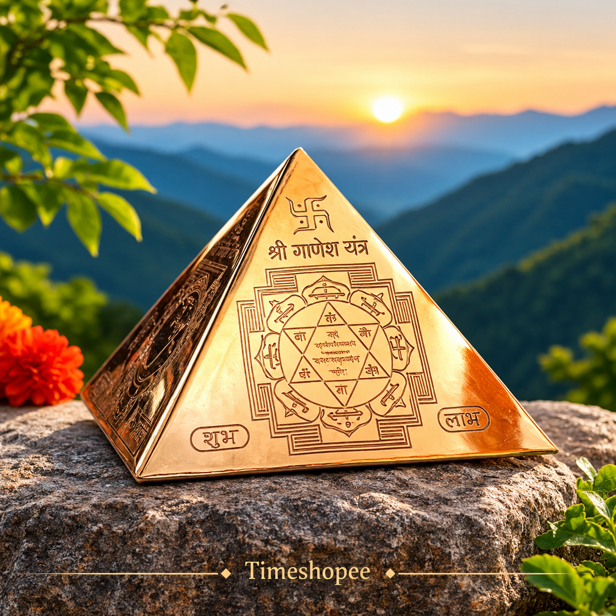 Copper Vastu Pyramid Yantra | For Pillars Top | Timeshopee