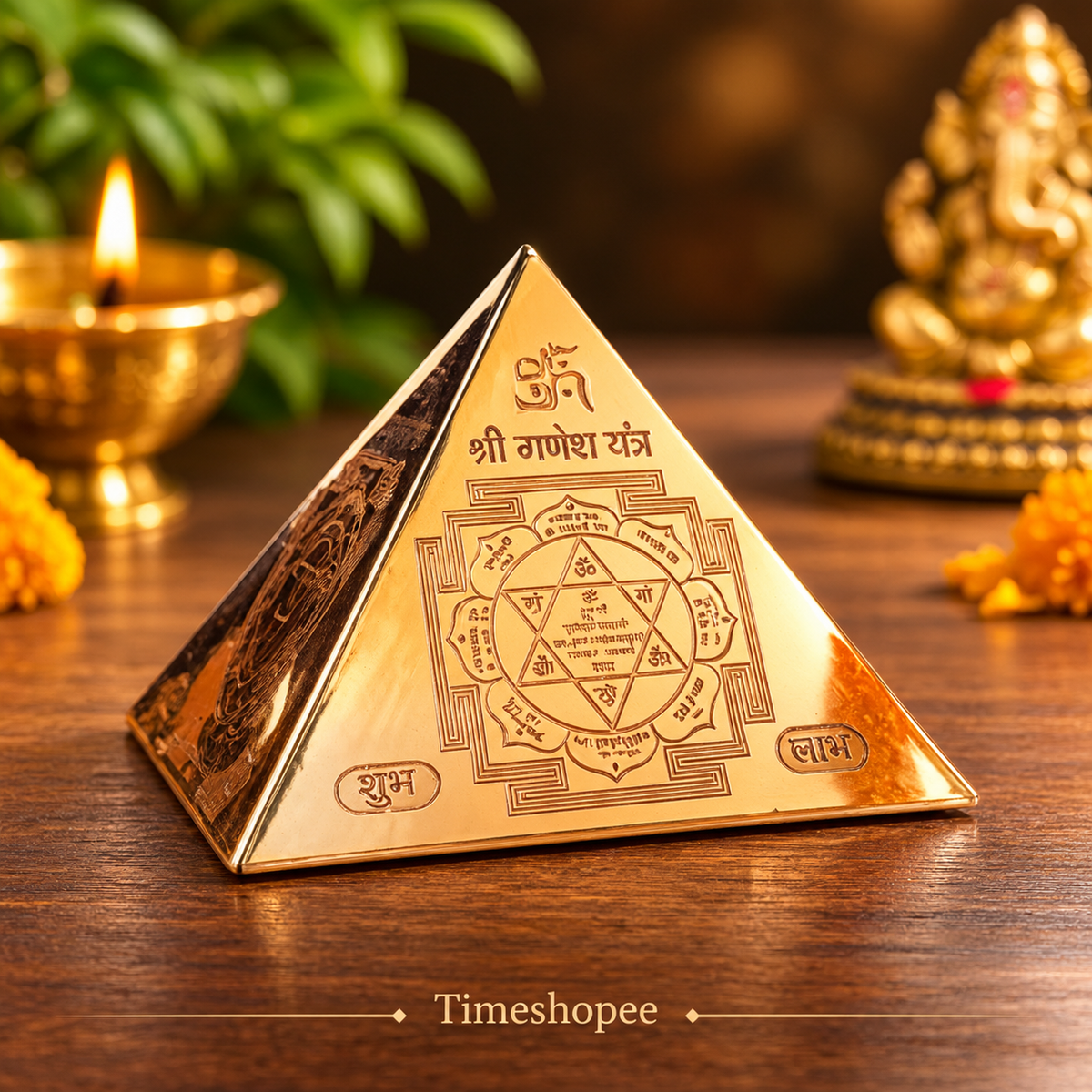 Copper Vastu Pyramid Yantra | For Pillars Top | Timeshopee