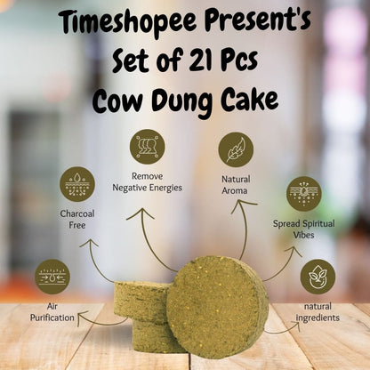 Cow Dung Cake | Set of 28 | Gaay Ka Sukha Gobar | Timeshopee
