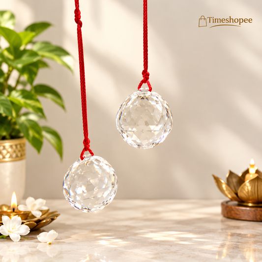 Crystal Balls for Hanging | Set of 2 | Lab Certified | Timeshopee