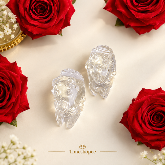 Crystal Nandi | Sphatik Nandi | Set of 2 | Lab Certified | Timeshopee