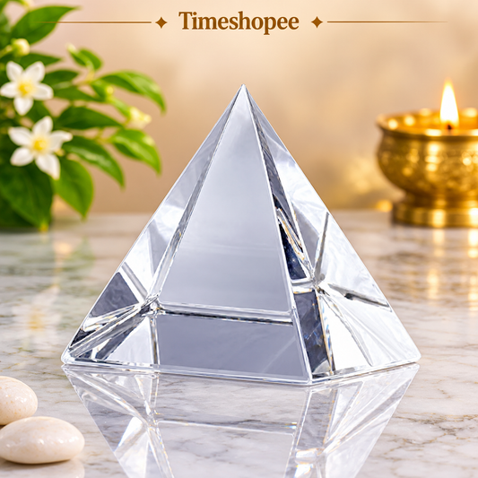Crystal Pyramid | Sphatik Pyramid | Lab Certified | Timeshopee