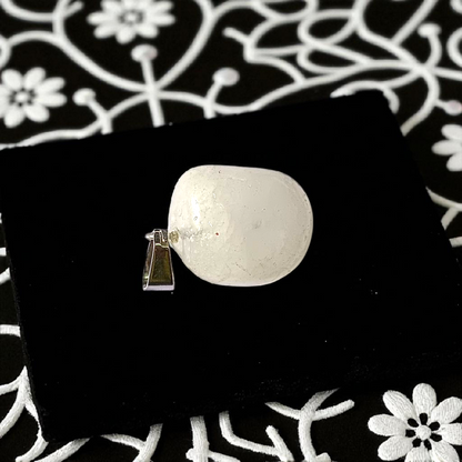 Crystal Quartz Pendant Rough Raw Stone with Chain, Lab Certified, available at Timeshopee