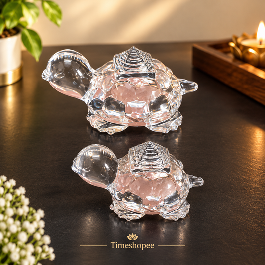 Crystal Shree Yantra on Tortoise | Lab Certified | Timeshopee