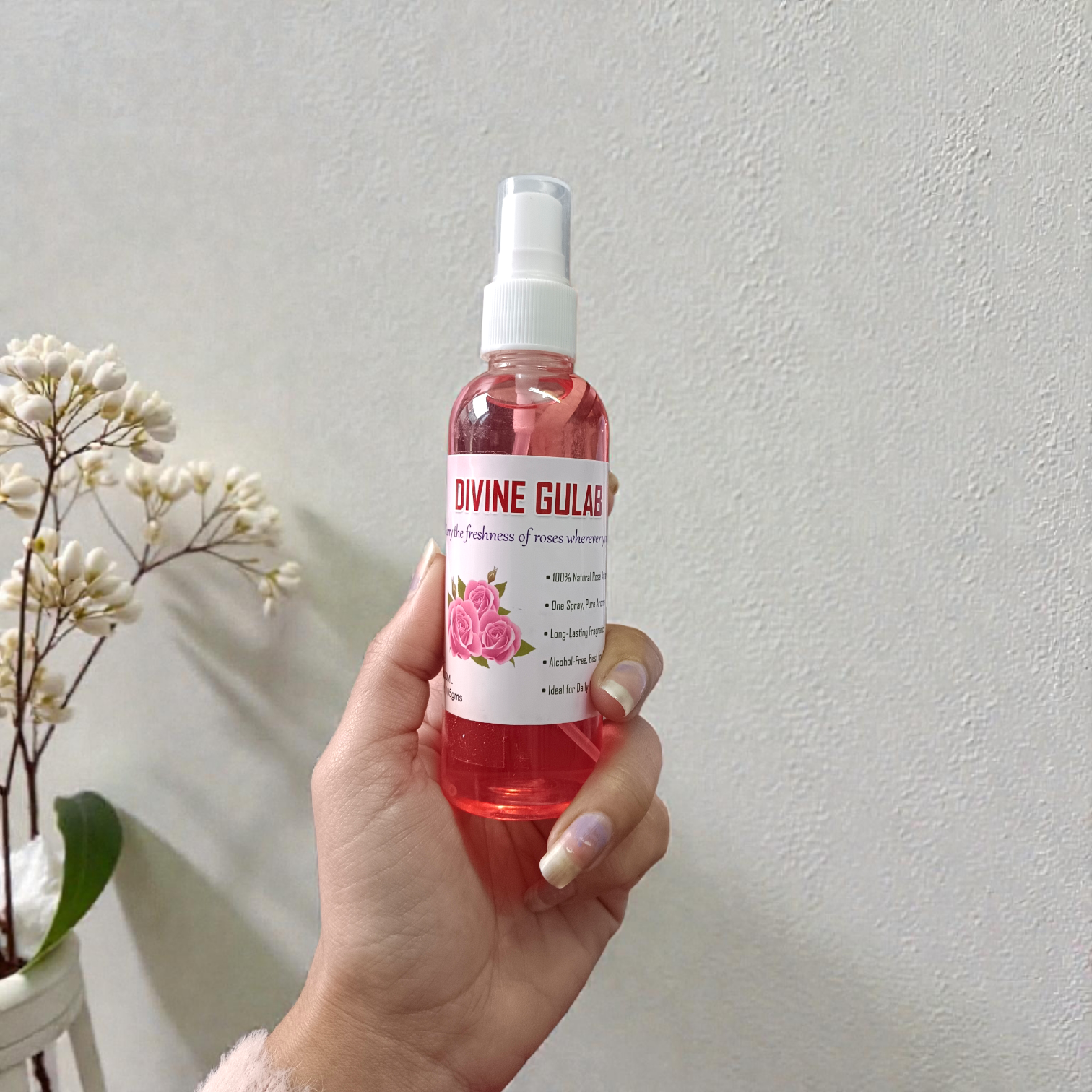 Divine Gulab Spray Attar 100ML set of two bottles with rose fragrance packaging