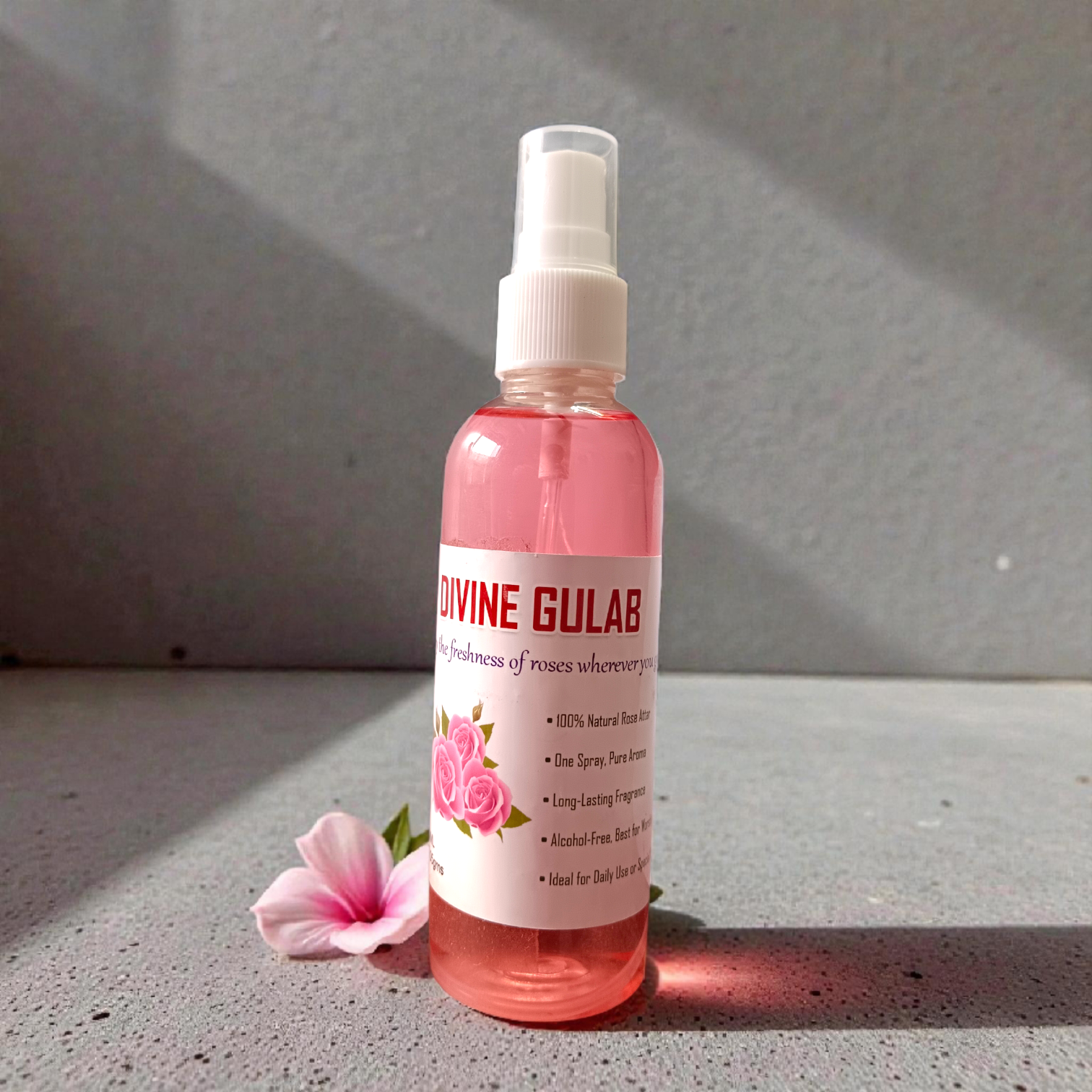 Divine Gulab Spray Attar 100ML set of two bottles with rose fragrance packaging