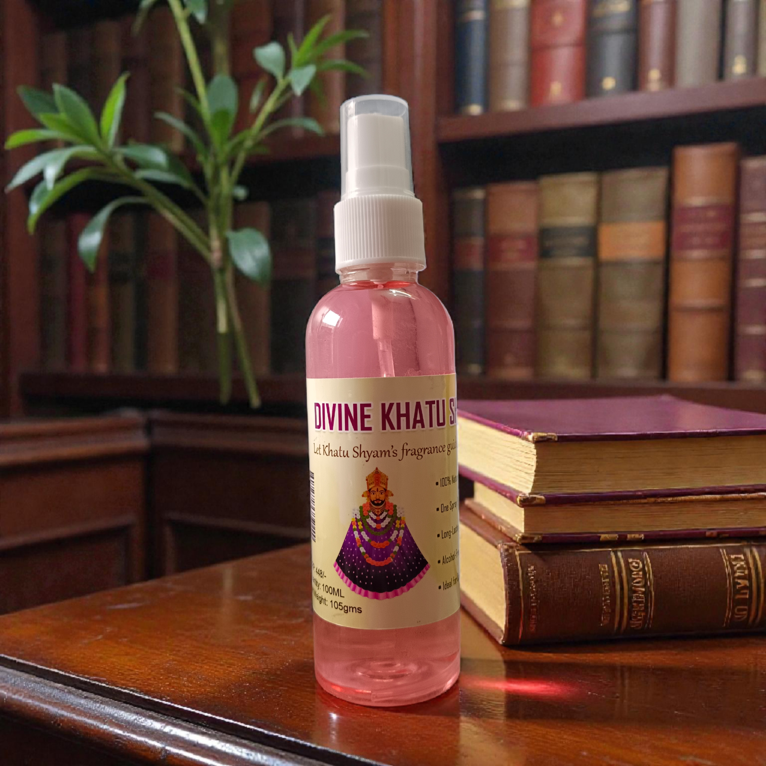 Divine Khatu Shyam Spray Attar 100ML set of two bottles with devotional fragrance packaging