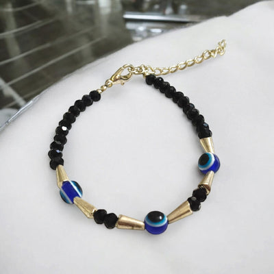 Evil Eye Beads Anklet for Kids | Black Beads Protection & Good Luck – Timeshopee