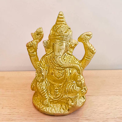 Ganesh Ji Brass Murti for Puja, Home Temple & Divine Blessings – Timeshopee