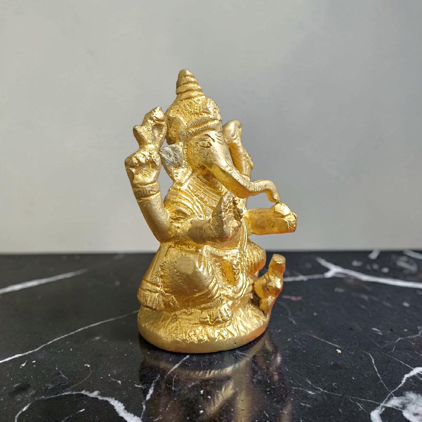 Ganesh Ji Brass Murti in brass for home temple, daily puja, worship and Ganesh devotion