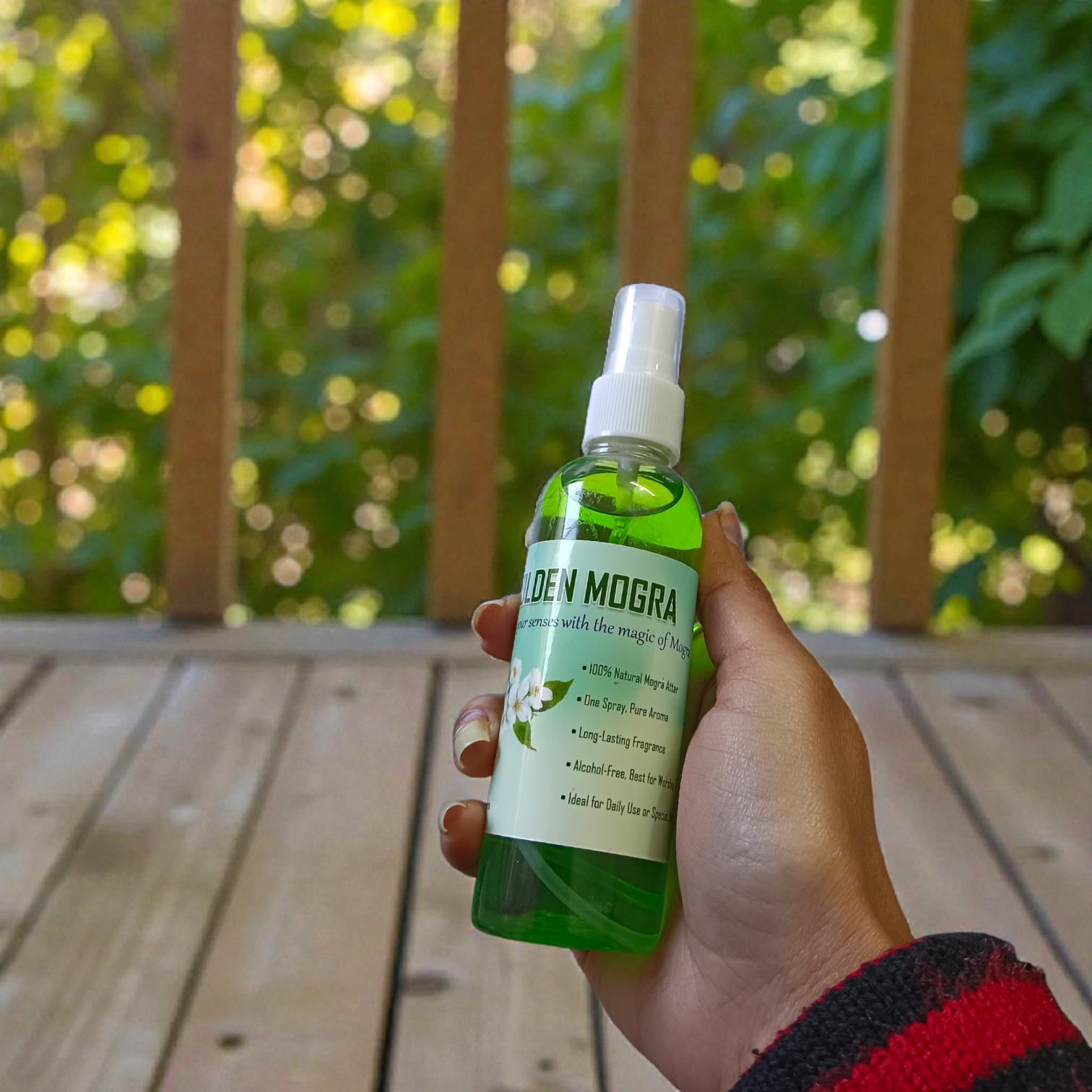 Golden Mogra Spray Attar 100ML set of 2 alcohol-free long-lasting floral fragrance bottles