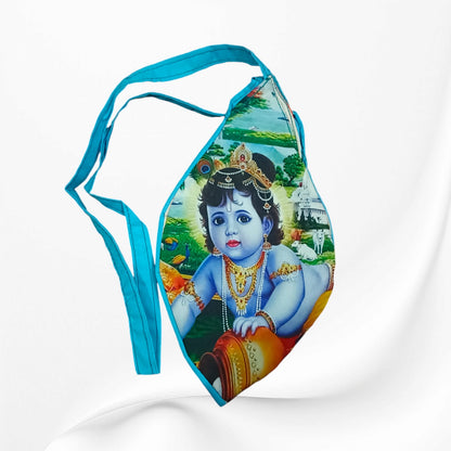 Gomukhi Bag | For Mantra Jaap | Bal Gopal Photo Printed – Timeshopee