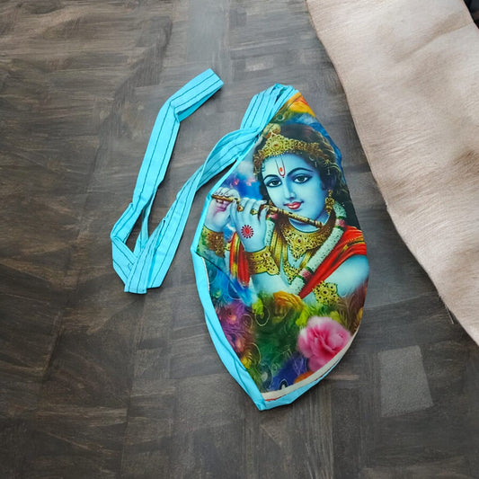 Gomukhi Bag with Krishna Ji Design for Japa Mala | Timeshopee