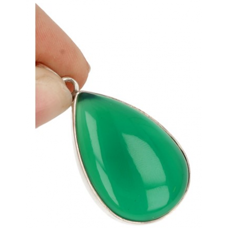 Green Agate Pendant with Thread Hara Hakik Locket Lab Certified | Timeshopee