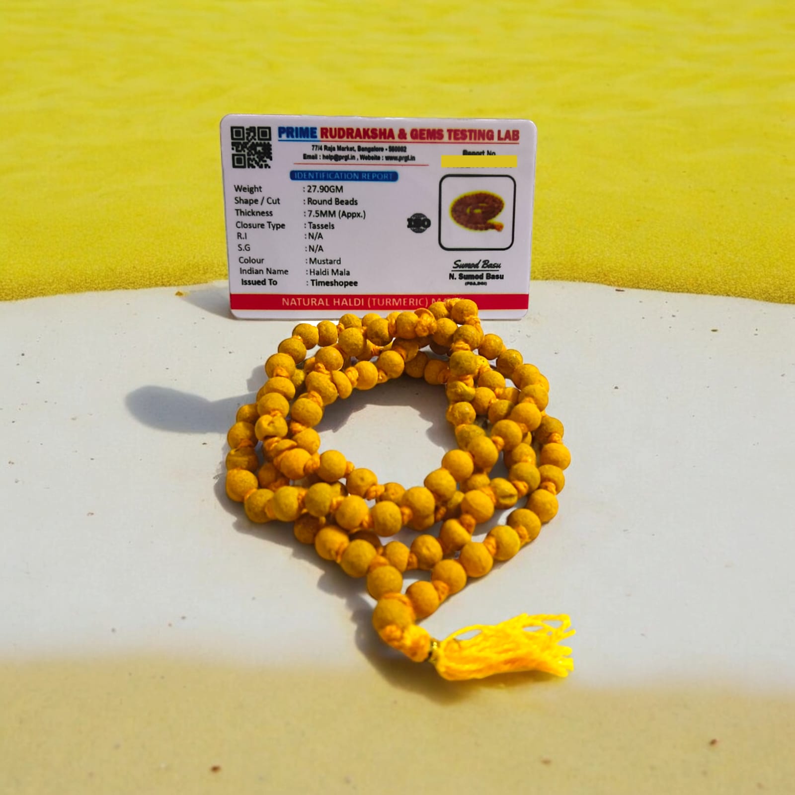 Haldi Mala | Lab Certified | Timeshopee