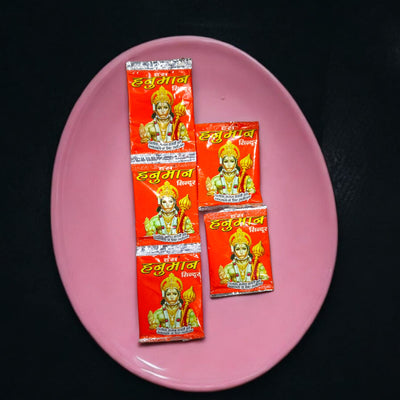 Hanuman Ji Sindoor for Puja & Temple Rituals Set of 25 – Timeshopee
