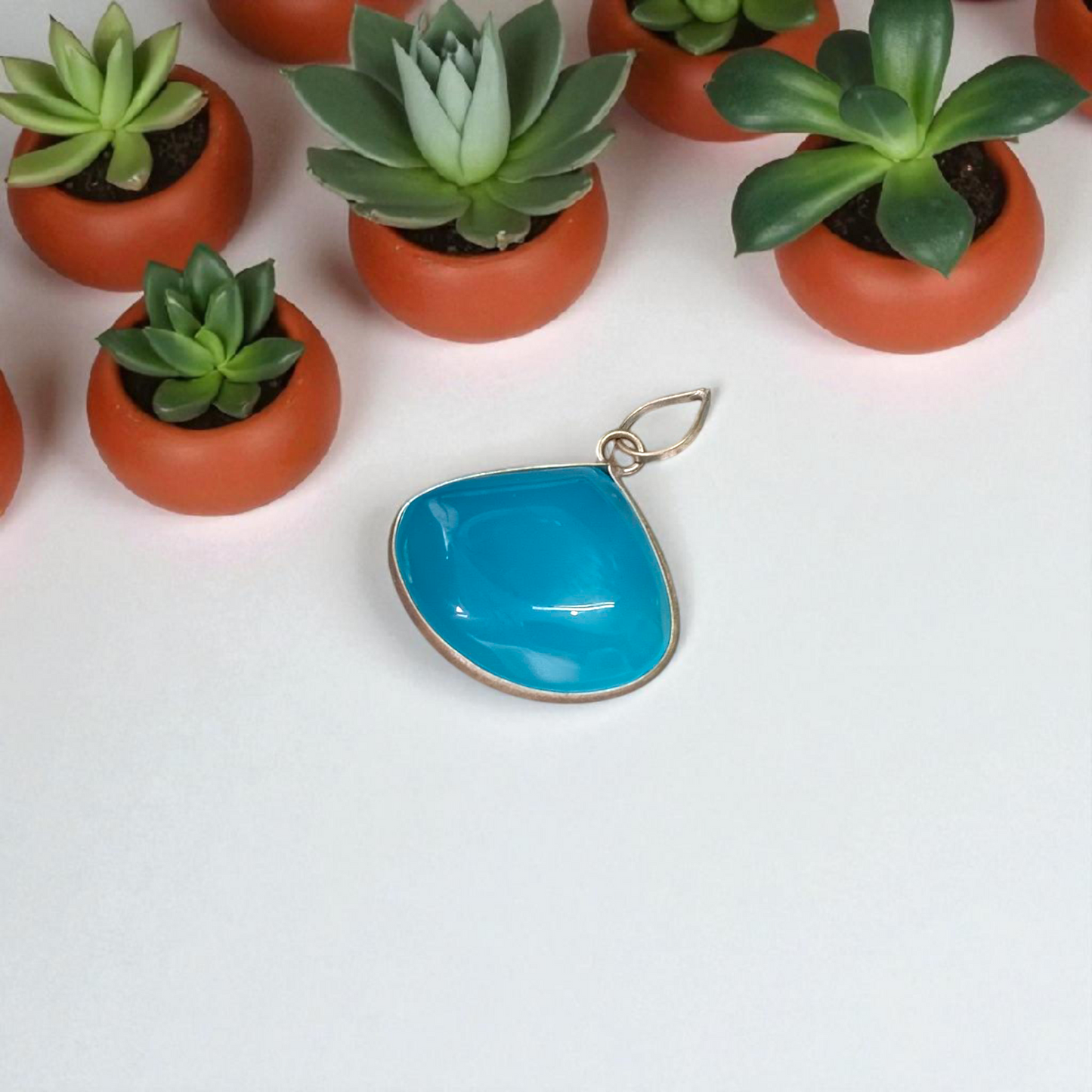 Image of a handcrafted, lab-certified original turquoise (Firoza) pendant designed for healing, meditation, and daily wear
