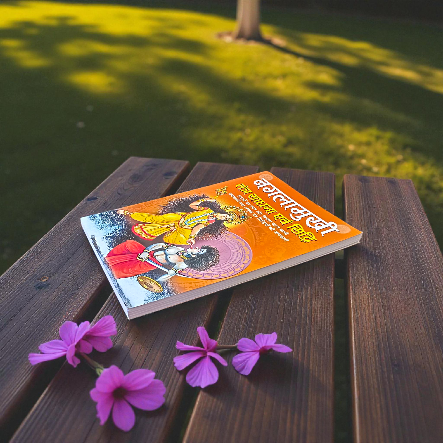 Image of the book “Bagalamukhi Tantra Sadhna and Siddhi In Hindi” featuring sacred yantras and illustrations of Goddess Bagalamukhi, ideal for tantric and spiritual practitioners.