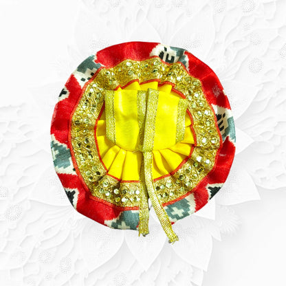 Italian-style designer dress for Laddu Gopal, size 1 No., featuring modern aesthetics with a traditional touch, ideal for pooja and celebrations.