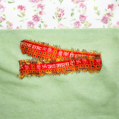 Jai Mata Di Chunnri For Forehead and Nariyal | High-Quality Fabric | Timeshopee