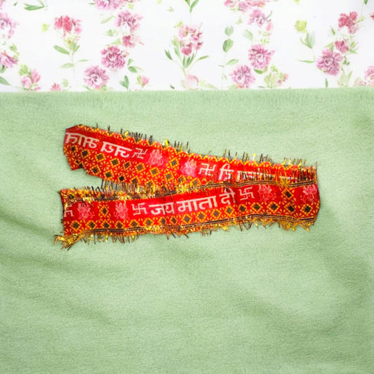 Jai Mata Di Chunnri For Forehead and Nariyal | High-Quality Fabric | Timeshopee